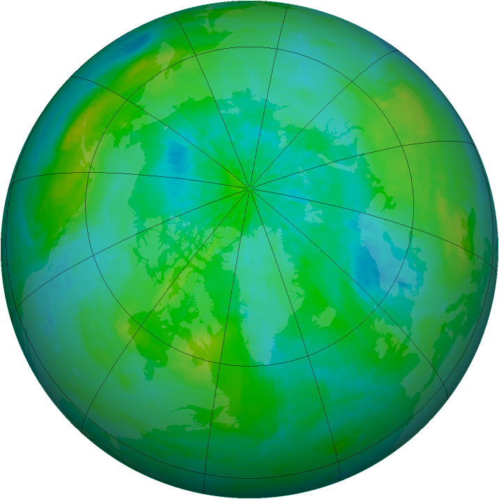 Arctic ozone map for 30 August 2001